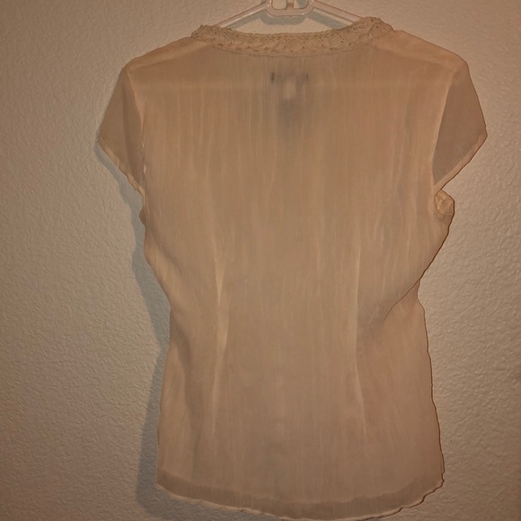 Vintage Embroidered Side Zipper Blouse Axcess - Picture 6 of 6